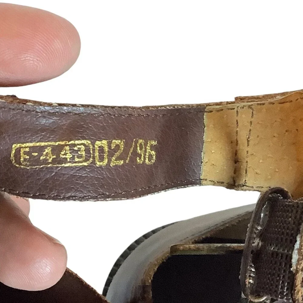 Vtg Stacy Adams Outdoor Brown‎ Leather Fisherman Sandals Men Size 12
